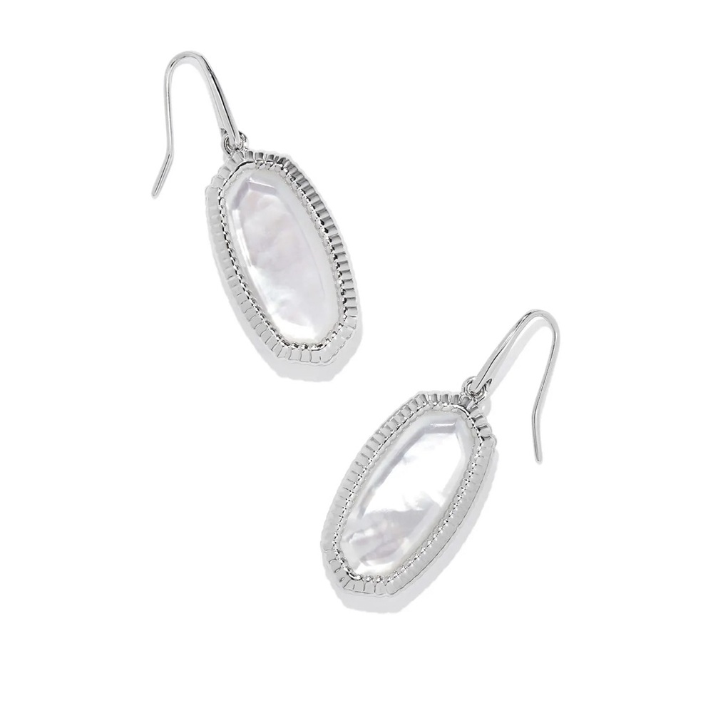 Kendra Scott Dani Ridge Frame Cloudy Iridescent Drop Earrings